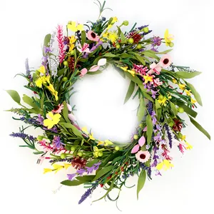 Wreath Supplies Wholesale Christmas Colorful Shiny 50cm Plastic Ring Christmas Ball Wreath For Wedding Flowers Garland