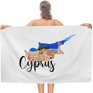 2025 gran oferta productos de verano Bandera de Chipre fútbol deportes Fitness gimnasio toalla piscina Toalla de playa - Product Image 1