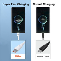 Câble de charge rapide Type-C 120W avec Quick Charge 3.0 pour téléphones mobiles pour P40/P30/Mate 10 Pro/P10