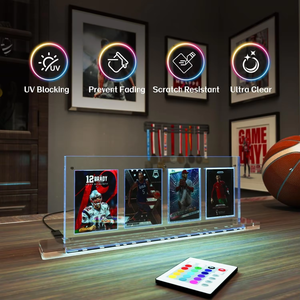 Espositore per Carte Pokémon Jinda a 3 Slot con Illuminazione LED e Telecomando per Collezione di Carte TCG - Product Image 6