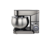 Batteur sur socle planétaire électrique automatique 5L avec bol mélangeur en acier inoxydable, design à tête inclinable, fouet à œufs pour la pâtisserie et l'utilisation en cuisine