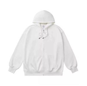 Sweat à capuche zippé, style ample, unisexe, logo personnalisable, broderie en coton, design - Product Image 4