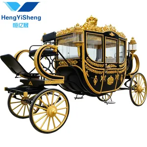 Victoria Black Royal Horse Drawn Carriage/White Horse Carts / Red Horse Wagon For Sale