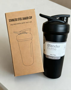 Insulated Double Wall Stainless Steel <b>Protein</b> Shaker <b>Bottle</b> 24oz with Mixer Ball for Gym and Travel Use Leakproof - Product Image 5