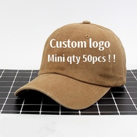 Gorra de Béisbol de Mezclilla de Algodón Lavado Estilo Vintage 2555, con Logotipo Personalizado, Estilo Urbano, Versátil para Otoño e Invierno