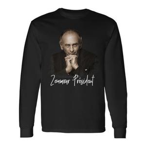 Camiseta de manga larga Eric Zemmour President, unisex, cuello redondo, ropa con mensaje político - Product Image 1
