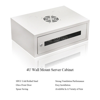 Rak Kabinet Dinding Kaca Mini untuk Server, Rak Switch Jaringan, Kabinet Server Mini 2u 4u