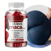 Gummies végétales très demandées, 60 unités, pour l'agrandissement naturel des fesses, le lifting des hanches, la fermeté et la mise en valeur des courbes féminines