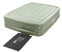Matelas Gonflable Double de 18 Pouces avec Pompe Électrique Intégrée, en PVC Floqué, Lit d'Appoint Gonflable pour Usage Temporaire à Domicile
