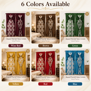 LILIANNA <span class=keywords><strong>Cortinas</strong></span> de Lujo con Borlas y Volantes de Jacquard, <span class=keywords><strong>Cortinas</strong></span> Opacas con Bolsillo para Varilla para Sala de Estar, Paquete de 2 - Product Image 3