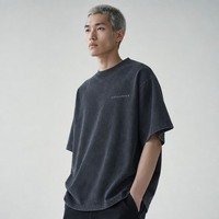 T-shirt Oversize Premium 235g Vierge en Coton 100% Filé Ring-Spun Style Luxe Impression Logo Personnalisé Minimaliste Coupe Moderne