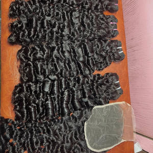 SDD生越南处女头发厚束供应商双拉皮西卷曲批发角质层对齐头发延伸 - Product Image 3