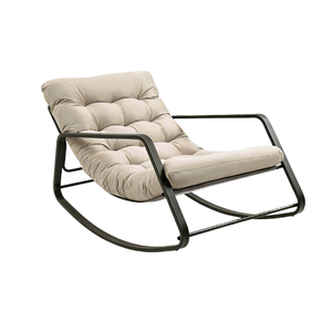 Poltrona Sospesa Moderna in Rattan Pieghevole Portatile <span class=keywords><strong>da</strong></span> <span class=keywords><strong>Esterno</strong></span> per Giardino, Comoda Sedia con Braccioli e Telaio in Alluminio, con Cuscino - Product Image 1