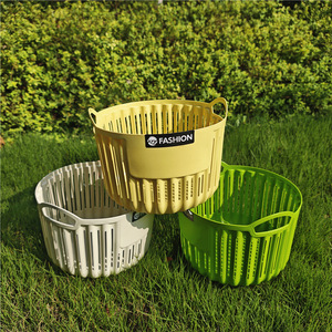 FASHION Plastic Storage <b>Baskets</b> 22.5x16cm <b>Stackable</b> Bowl Shape For Neatening Household Use - Product Image 2