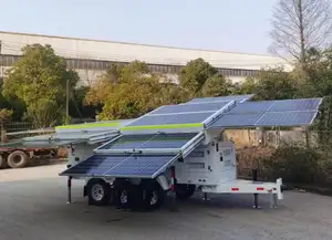 60KW Solar Generator Trailer Telecom And Multi Applications Mobile Power Station