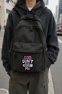 ป้ายปักลายปักเลื่อมขนาดใหญ่และขนาดกลาง ลาย God Don't Play About Me สำหรับตกแต่งหมวก เสื้อ และเสื้อฮู้ด - Product Image 3