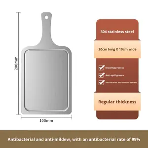Tabla de cortar de acero inoxidable para Hotel comercial personalizado, bandeja de Pizza de titanio puro personalizada, venta al por mayor transfronteriza - Product Image 6