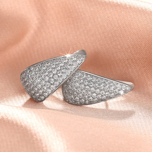 Pendientes de Oreja con Forma de Lágrima Brillante para Mujer, Triangulares, Geométricos, Elegantes, Joyería de Moda - Product Image 4