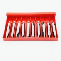 Foret de centrage en carbure de cobalt à double tête en acier IR, plaqué titane, queue droite, diamètre 4 mm, longueur 125-205 mm, pour perçage