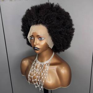 Peluca de Cabello Humano Afro Rizado Corto y Barato 13*4, Peluca de Encaje con Corte Pixie Bob, Cabello Humano para Mujeres Negras, Peluca de Cabello Brasileño Wigirl <span class=keywords><strong>Dee</strong></span> - Product Image 3