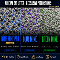 Pasir Kucing Mineral Alami 3 Jenis Aroma Kustom Ukuran Granul Kemasan OEM ODM Tersedia Langsung dari Pabrik Sampel Gratis