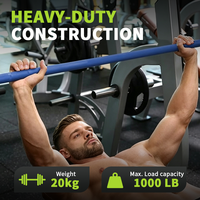 Barre d'entraînement professionnelle HUISHENG 1000LB (20 kg, 2200 mm, 28 mm) pour musculation à domicile