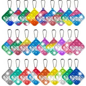 Custom <b>Fidget</b> Toy-Finger Bubble Pop Stress-Relief <b>Keychain</b> - Fun DIY Mochi Toy - Product Image 4