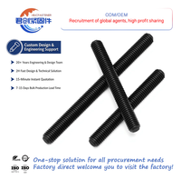 Grade 10.9 High Strength 35CrMoA Black Fully Threaded Studs All Thread Rods Left Hand M14 M16 M18 M20 M30
