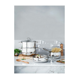 Pentola per zuppe Lacor in acciaio inox da 24 cm con coperchio per cucinare zuppe e brodo - Product Image 2