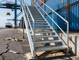 Plaque de passerelle en acier antidérapante de sécurité, acier galvanisé lourd, <span class=keywords><strong>rampe</strong></span> métallique, pont en acier perforé - Product Image 3