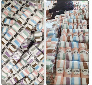 <span class=keywords><strong>Serviette</strong></span> rayée en velours corail à séchage rapide <span class=keywords><strong>serviette</strong></span> de bain absorbante épaissie <span class=keywords><strong>ne</strong></span> perd <span class=keywords><strong>pas</strong></span> les cheveux ensemble de serviettes pour cheveux secs - Product Image 5