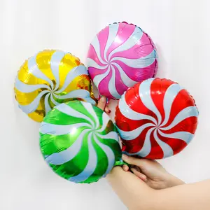 Palloncino Foil di caramelle lecca-lecca mulino a vento da 10 pollici per bambini di compleanno di pasqua decorazione per feste di matrimonio palloncini a elio