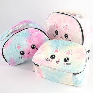 حقيبة نسائية من الفرو الصناعي بسعة عالية للبيع بالجملة ، حقيبة مكياج Cat من الفرو الصناعي - Product Image 2