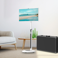 Smart TV rodante de 32 "con ruedas, pantalla táctil capacitiva GMS Android 13 OS, televisión portátil móvil y funda