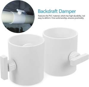 DN110MM <span class=keywords><strong>75mm</strong></span> 160mm 200mm PVC PP 댐퍼 Hvac 공기 덕트 수동 플라스틱 복근 PVC 파이프 야외 병원 체육관 계단 홀 - Product Image 5