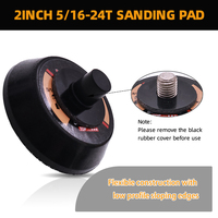Support de ponçage VIBRATITE 2 pouces avec filetage 5/16-24T, patin de ponçage à crochet et boucle, plaque de support abrasive pour polissage du métal et du bois
