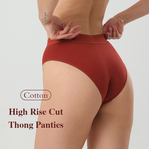 Tanga de algodón sin costuras para mujer, bragas de corte alto, pantalones transpirables obesas, venta al por mayor, barato, gran oferta - Product Image 3