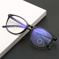 Nouvelles lunettes rétro anti-lumière bleue lunettes de lecture lentilles en résine lunettes multi-focus progressives