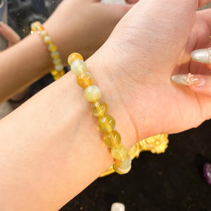 Pulsera DAISY xiaod, de ágata amarilla natural, es una joya de cristal que atrae calidez, prosperidad, riqueza y vitalidad. - Product Image 4