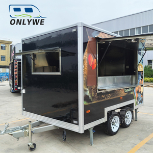 Mini remolque de concesión de catering comercial estándar americano de EE. UU., pequeño camión de comida para cafetería móvil - Product Image 3