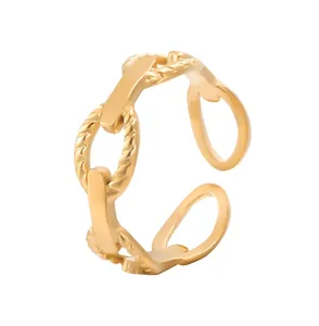 Gioielli ispirati in acciaio inossidabile personalizzato anello in acciaio inossidabile oro 18 carati prezzo inferiore