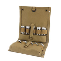 Sac de rangement en toile toutes saisons pour bouteilles d'assaisonnement, idéal pour le camping, les pique-niques et les barbecues, support pour 8 bouteilles, étui d'organisation