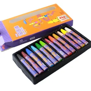 高品质柔软12色儿童蜡笔