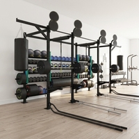 Plateforme de rangement CF Rig robuste et autoportante pour compétition multi-stations avec cible murale