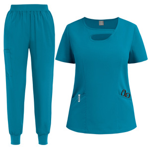 Uniforme Médico Unisex Europeo de Talla Grande para Doctor/Enfermera, Traje para Quirófano, Modelo M-42070, Tela Dobby, Bata Blanca - Product Image 2