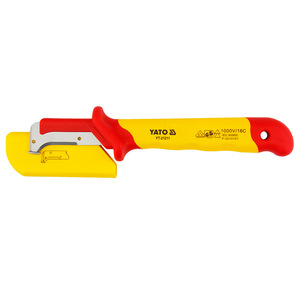 Cuchillo de Electricista Yato YT-21210, Hoja Recta de Acero Inoxidable de 50 mm, Herramienta Industrial para Pelar Cables - Product Image 2