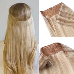 Ekstensi Rambut <span class=keywords><strong>Halo</strong></span> Mode Bebas Kusut 8-28 Inci Ekstensi Rambut Manusia Garis Lurus 8-28 Inci Ekstensi Rambut <span class=keywords><strong>Halo</strong></span> Murah - Product Image 2