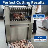 Nouvelle machine à découper la viande congelée HUAGANG (acier inoxydable 304) pour la transformation du bœuf, du porc, du poulet et du poisson