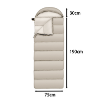 Sac de couchage compact 4 saisons, résistant, 2,4 kg, imperméable, rembourrage en coton, enveloppe, pour le camping, la randonnée, le froid
