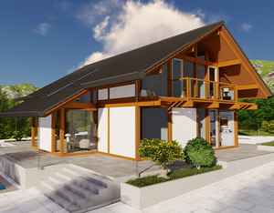 Nueva llegada alemán moderno chalet de madera casa al aire libre vacaciones pequeña casa prefabricada - Product Image 3